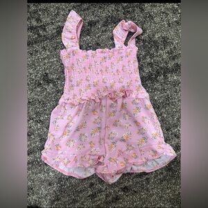 Girls floral romper